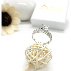 Nhẫn bạc nữ đẹp đính đá thanh lịch tinh tế - Trang sức bạc Panmila ( NN-A18)