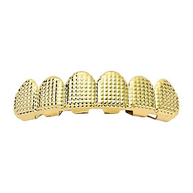 Gold Plated Grills Hip Hop 6  Caps Silicone  Halloween Cosplay