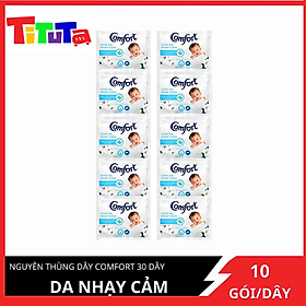 Nước xả vải Comfort cho da nhạy cảm dây 10 gói