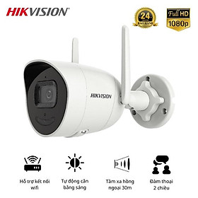 Camera Hikvision IP Wifi Ngoài Trời DS-2CV2021G2-IDW Đàm Thoại 2 Chiều - Hàng chính hãng