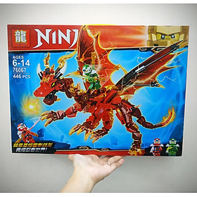 Bộ đồ chơi xếp hình, lắp ráp Ninja Rồng bay siêu cấp nhiều màu (giao ngẫu nhiên)
