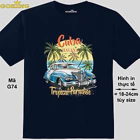 CUBA HAVANA, mã G74. Áo thun siêu đẹp cho cả gia đình. Form unisex cho nam nữ, trẻ em, bé trai gái. Quà tặng ý nghĩa