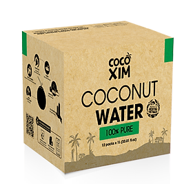 Thùng 12 Hộp Nước Dừa Cocoxim Xanh (1000ml x12 Hộp)