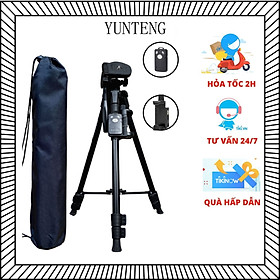 Tripod - Chân đế điện thoại, chân đế máy ảnh Yunteng VCT 5208 kiêm giá đỡ có remote Bluetooth điều khiển chụp từ xa