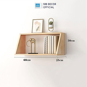 Mua Kệ Gỗ Trang Trí Treo Tường Hình Thang  Nhiều Kích Thước SIB Decor KT509