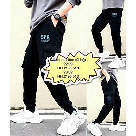 Quần Jogger phong cách cho bé trai size 18-45kg chất thun da cá mềm mát