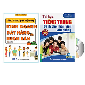 [Download Sách] sách-combo 2 sách Tiếng Trung giao tiếp trong Kinh doanh Đặt hàng Buôn Bán và Tự Học Tiếng Trung Dành Cho Nhân Viên Văn Phòng+DVD tài liệu