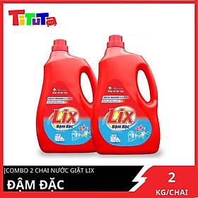 COMBO 2 Chai Nước giặt LIX Đậm đặc Đỏ 2KGX2