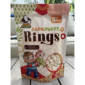 BÁNH ĂN DẶM PAPAFOOD PAPAPUFFS RINGS - 100% NGUYÊN LIỆU HỮU CƠ - PAPAFOOD - BÁNH ĂN DẶM