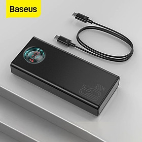 Pin sạc dự phòng công suất cao 65W dung lượng 30000mAh Baseus Amblight Digital Display Quick Charge Power Bank ( USB*4 + Type C Input/Output + Light-ning + Micro USB)- PPLG- Hàng chính hãng