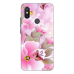 Ốp lưng điện thoại Xiaomi Mi 8 SE hình Hoa Hồng Và Bướm  - Hàng chính hãng