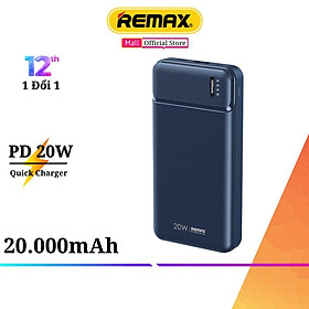 Pin sạc dự phòng 20000mAh 20W PD QC Remax RPP-288 Sạc nhanh công suất 20w cho các dòng điện thoại - Hàng Chính Hãng