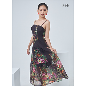 Đầm Voan Hoa Xòe 2 Dây Maxivic, La Mộc - LM0122121