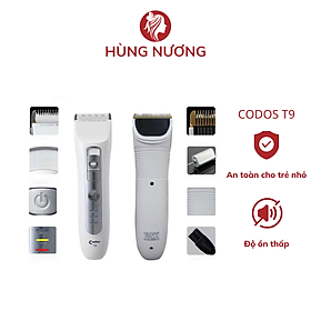 Tông Đơ Cắt Tóc Trẻ Em CODOS T9 Chuyên Nghiệp, Gọn Nhẹ, Dễ sử dụng TẶNG Áo Choàng Cắt Tóc - Tăng Đơ Cắt Tóc Trẻ Em