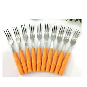 Mua Dĩa ăn hoa quả bằng inox cán nhựa