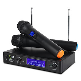 Hệ thống micro không dây V3002 VHF với 2 Kênh mic kép cầm tay
