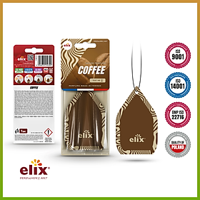 Giấy thơm treo Ô tô Elix Tulip - Hương Fresh Coffee (Hương cà phê)