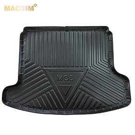 Thảm lót cốp xe ô tô MG5 qd 2021 + chất liệu TPV cao cấp màu đen