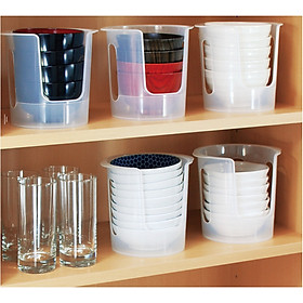 Combo 03 Khay cất bát đĩa gọn gàng Sanada φ14.9cm bằng nhựa cao cấp - Made in Japan