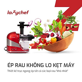 Mua Máy Ép Chậm Trục Ngang Lazychef Màu Đỏ- Ép Trái Cây  Rau Củ Không Lo Kẹt Bã  Dễ Vệ Sinh Dung Tích 800ml Dùng Cho 5 Người – Hàng Chính Hãng