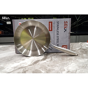 Mua Chảo Inox SEKA Cạn Lòng SK6030 - 5 Lớp Nguyên Khối Chống Dính Size 26cm  22cm  16cm Dùng Cho Mọi Loại Bếp - Hàng Chính Hãng