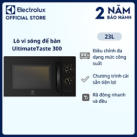 Lò vi sóng để bàn Electrolux 23L UltimateTaste 300 - EMM23K22B - chương trình cài đặt sẵn, nấu nướng linh hoạt [ Hàng chính hãng]