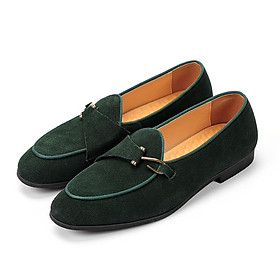 LCRTZKG thời trang mens da lộn giày giải trí mens khóa tiệc cưới loafers moccasins mens nhẹ thoải mái lái xe giày phẳng