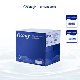 Thùng 12 chai nước ion kiềm Ocany chai 1,5l 