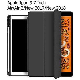 Bao Da Cover Dành Cho Apple Ipad Air / Air 2 / Pro 9.7 / New 2017 / New 2018 Có Khe Cho Apple Pencil Hỗ Trợ Smart cover