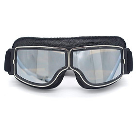 Leather Vintage Scooter Goggles Pilot Ski Sunglasses Helmet Eyewear Frame