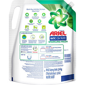 Nước Giặt Ariel Cửa Trước Tươi Mát Rực Rỡ Dạng Túi 2.4kg