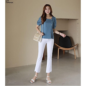 TOP738 ÁO NỮ PHỐI NÚT THỜI TRANG