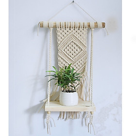 Mành treo chậu kệ gỗ