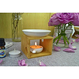 Mua Bộ đèn đốt tinh dầu và trang trí bằng tre độc đáo  sang trọng- Mẫu số 1- Đốt nến