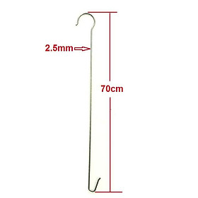 Mua Móc inox 2 đầu treo chậu hoa lan  cây hoa cảnh dài 70cm