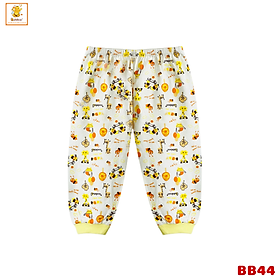 Quần dài cho bé sơ sinh Babiboo quần dài sơ sinh cotton tự nhiên, in họa tiết xinh xắn BB44