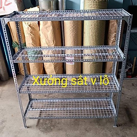 Mua kệ sắt v lỗ ( vỉ lưới sắt ô vuông) rộng 20cm x Dài 1 2m (Cao từ 60cm đến 1 5M) nhiều tầng kệ