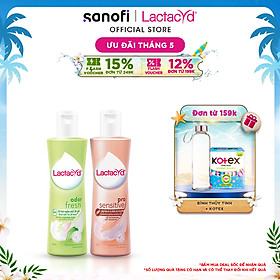 Bộ Dung Dịch Vệ Sinh Phụ Nữ Lactacyd Odor Fresh Ngăn Mùi 24H 250ml + Pro Sensitive Cho Da Nhạy Cảm 250ml