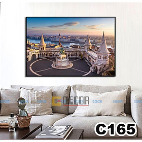 Tranh treo tường canvas 1 bức phong cách hiện đại Bắc Âu, tranh phong cảnh trang trí phòng khách, phòng ngủ, spa C156 - C-165