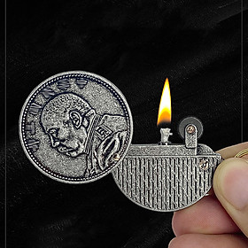 Mua Vỏ Hột Quẹt Bật Lửa Xăng Bấc Đá Hình Đồng Xu Kiêm Móc Khóa Zorro Z623-201 Nhỏ Gọn Đẹp Đôc Lạ