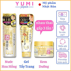 [DƯỠNG TRẮNG TOÀN DIỆN] Combo Bộ 3 Sản Phẩm Dưỡng Da Cao Cấp Nhau Thai Nhật Bản MICCOSMO White Label Gold (Nước Hoa Hồng + Gel Tẩy Trang + Kem Dưỡng - CB08)