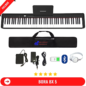Mua Đàn Piano Điện Bora BX 05 - 88 Phím Nặng Cảm Lực - Kết Nối Blutetooth +Khăn Phủ Đàn + Chân Đàn + Tai Phone