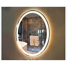 Mua Gương Elip có cảm ứng đèn led ánh sáng trắng hoặc vàng dùng cho trang điểm  phòng tắm G07