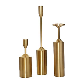 Gold Candlestick Holder Candlestick Modern for Anniversary Mantel Decor