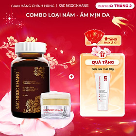 Bộ đôi trong uống - ngoài thoa Sắc Ngọc Khang: Sắc Ngọc Khang ++ (60 viên) + Kem dưỡng da ban đêm 10g