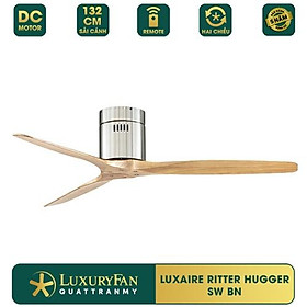 Mua Quạt trần cho trần thấp LUXAIRE RITTER HUGGER SW - 3 cánh gỗ  Động cơ DC êm ái  Hàng chính hãng
