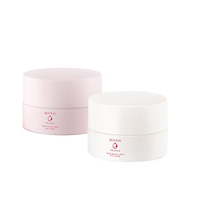 Kem dưỡng trắng da ban ngày/ban đêm Senka White Beauty Glow UV/Gel Cream tặng mặt nạ giấy nén Miniso