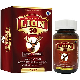 Sâm Nhung Bổ Thận Lion 30 - Hỗ trợ Tăng Cường Chức Năng Sinh Lý Nam - Giảm Triệu Chứng Tiểu Đêm, Tiểu Nhiều Lần