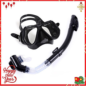 Mặt Nạ Lặn Kính Cường Lực YESURE chất liệu Polycarbonate chống hơi nước, dây đeo và phần viền silicon tạo cảm giác thoải mái khi đeo , chống tia UV có chân gắn Gopro - Kèm ống thở van 1 chiều cao cấp