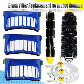 Vacuum Cleaner Parts Brush Filter Kit Replacement For iRobot Roomba Aerovac 600 Series 620 630